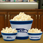 Seattle Seahawks NFL Melamine 3 Bowl Serving Set