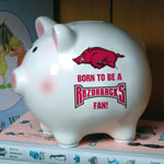 Arkansas Razorbacks NCAA College Ceramic Piggy Bank