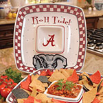 Alabama Crimson Tide NCAA College 14" Gameday Ceramic Chip and Dip Tray