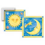 Hello Sun & Moon Collection (2pcs) - Framed Print