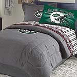 New York Jets NFL Team Denim Queen Comforter / Sheet Set