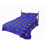 Florida Gators 100% Cotton Sateen Queen Comforter Set - Blue