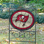 Tampa Bay Buccaneers NFL Stained Glass Outdoor Yard Sign