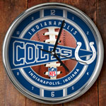 Indianapolis Colts NFL 12" Chrome Wall Clock