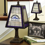 Colorado Rockies MLB Art Glass Table Lamp