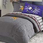 Minnesota Vikings NFL Team Denim Twin Comforter / Sheet Set