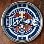 Connecticut Huskies NCAA College 12" Chrome Wall Clock