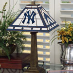New York Yankees MLB Stained Glass Mission Style Table Lamp