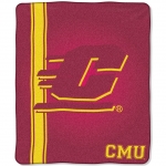 Central Michigan Chippewas College "Jersey" 50" x 60" Raschel Throw