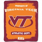 Virginia Tech Hokies College "Property of" 50" x 60" Micro Raschel Throw