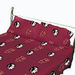 Florida Seminoles 100% Cotton Sateen King Pillowcase - Red