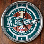 Philadelphia Eagles NFL 12" Chrome Wall Clock