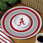 Alabama Crimson Tide NCAA College 14" Round Melamine Chip and Dip Bowl