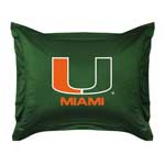 Miami Hurricanes UM Locker Room Pillow Sham
