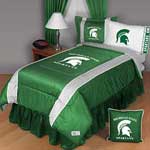 Michigan State Spartans Side Lines Comforter / Sheet Set