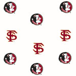 Florida Seminoles Fitted Crib Sheet - White