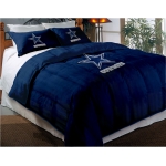 Dallas Cowboys NFL Twin Chenille Embroidered Comforter Set with 2 Shams 64" x 86"