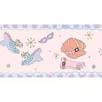 Girl Accessories Wall Border with Pink Background