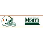 University of Miami UM Hurricanes Wall Border