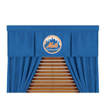 New York Mets MLB Microsuede Window Valance