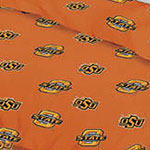 Oklahoma State Cowboys 100% Cotton Sateen Twin Sheet Set - Orange