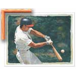 The Batter - Contemporary mount print with beveled edge