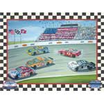 Spin Out in Turn 3 - Framed Canvas