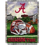 Alabama Crimson Tide NCAA College "Home Field Advantage" 48"x 60" Tapestry Throw