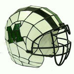 NCAA Marshall Thundering Herd Stained Glass Football Helmet Lamp