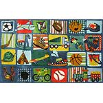 Funky Boys Quilt Rug (39" x 58")