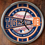 Detroit Tigers MLB 12" Chrome Wall Clock