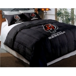 Cincinnati Bengals NFL Twin Chenille Embroidered Comforter Set with 2 Shams 64" x 86"