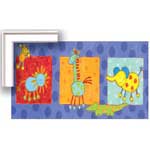 Silly Jungle Animals - Contemporary mount print with beveled edge