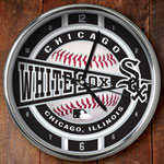 Chicago White Sox MLB 12" Chrome Wall Clock