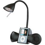 iPod-compatible MP3 Music Player Desk Lamp - Black