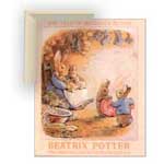 Potter: Fireside Bunnies - Contemporary mount print with beveled edge