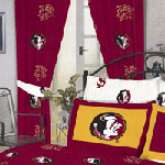 Florida Seminoles 100% Cotton Sateen Window Valance - Red