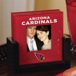 Arizona Cardinals NFL Art Glass Photo Frame Coaster Set