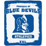 Duke Blue Devils College "Property of" 50" x 60" Micro Raschel Throw