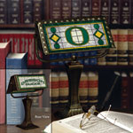 Oregon Ducks NCAA College Art Glass Bankers Lamp