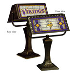 Minnesota Vikings NFL Art Glass Bankers Lamp