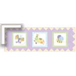 Whirlgig Triptych - Contemporary mount print with beveled edge