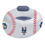 New York Mets MLB Vinyl Inflatable Chair w/ faux suede cushions
