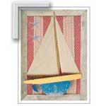 Starfish Sails I - Contemporary mount print with beveled edge