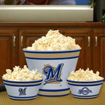 Milwaukee Brewers MLB Melamine 3 Bowl Serving Set