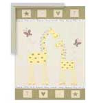 Giraffe Mother And Baby - Contemporary mount print with beveled edge