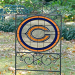 Chicago Bears NFL Stained Glass Outdoor Yard Sign
