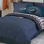 Seattle Seahawks NFL Team Denim Queen Comforter / Sheet Set
