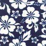 California Dreamin Euro Sham - Navy Hibiscus