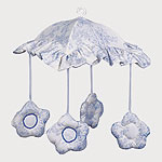 Isabella Blue Musical Mobile with Flower Motif